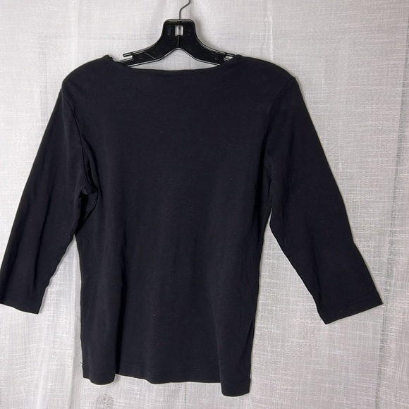 Nicole Miller,Nicki,t shirt,bracelet sleeve,black shirt,red shoes print,cotton - Picture 4 of 7